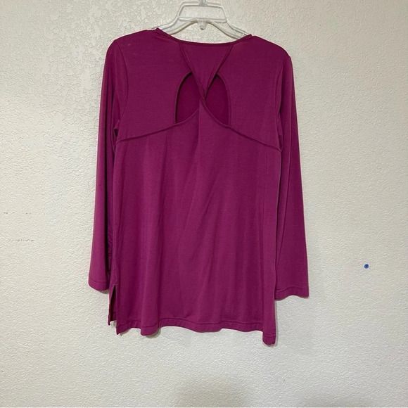 J.Jill Raspberry Fit Twist Back Tunic Medium Petite - Picture 2 of 9